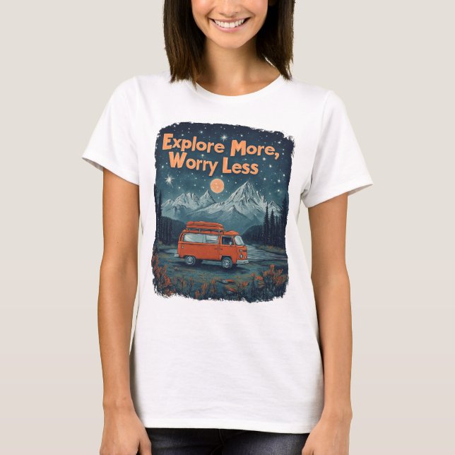 Camiseta Explorar más, preocuparse menos (Anverso)