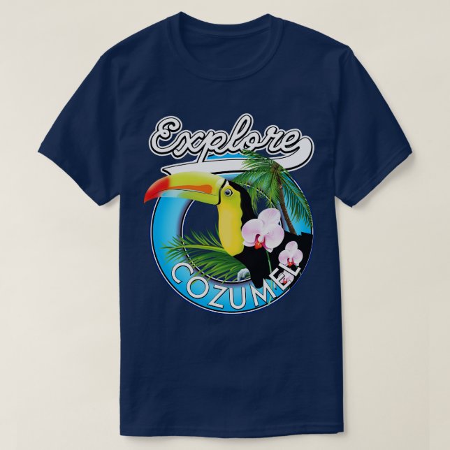 Camiseta Explorar Parche de viaje de Cozumel (Diseño del anverso)