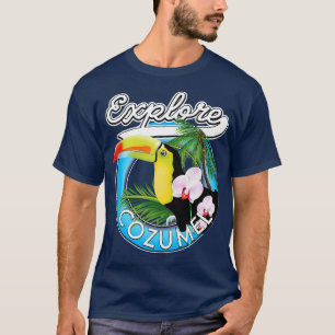 Camiseta Explorar Parche de viaje de Cozumel
