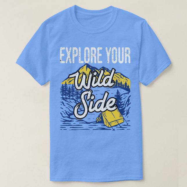 Camiseta Explorar su lado salvaje (Diseño del anverso)