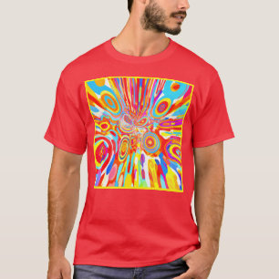Camiseta Explorar un patrón colorido vibrante