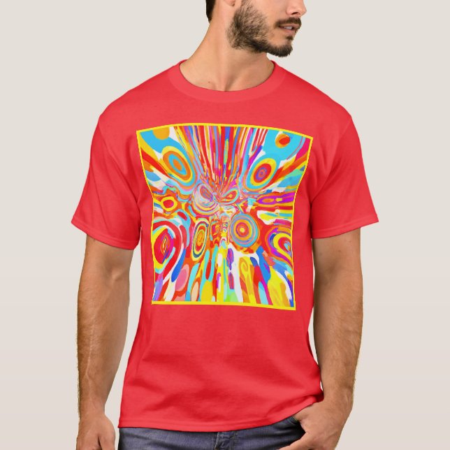 Camiseta Explorar un patrón colorido vibrante (Anverso)