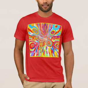 Camiseta Explorar un patrón colorido vibrante