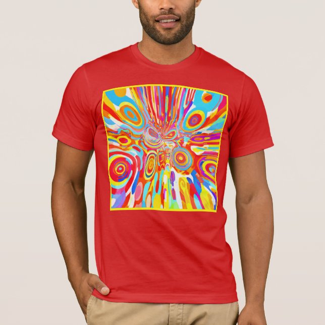 Camiseta Explorar un patrón colorido vibrante (Anverso)
