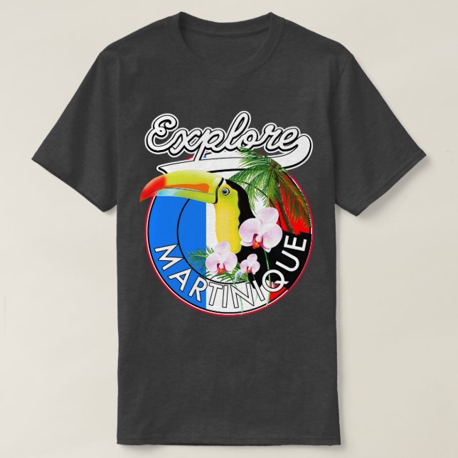 Camiseta Explorar viajes de Martinica (Diseño del anverso)