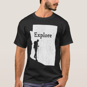 Camiseta Explore Arizona State Map Mountain Senking Enthusi