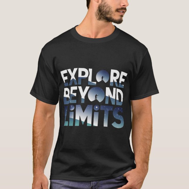 Camiseta Explore Beyond Limits Space Adventure  (Anverso)