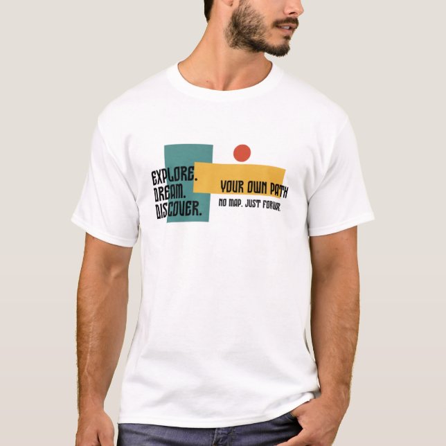 Camiseta Explore Dream Discover Minimalist Adventure T-Shir (Anverso)