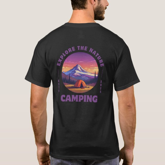Camiseta Explore el camping de la naturaleza (Reverso)
