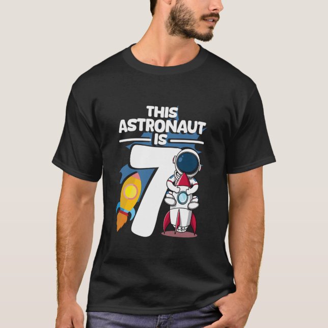 Camiseta Explore El Cohete Galaxy Cosmos Astronauta 7º Bir (Anverso)
