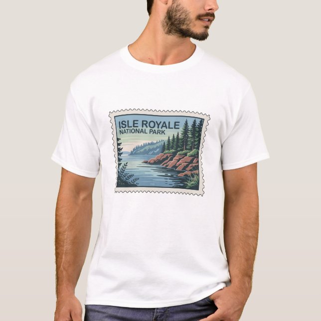 Camiseta Explore el lado salvaje del sello de Isle Royale (Anverso)