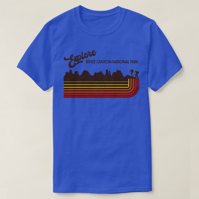 Camiseta Explore el Parque Nacional del Cañón Bryce Retro 7 (Diseño del anverso)