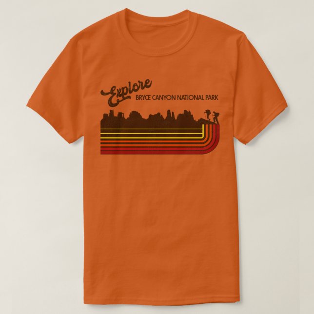 Camiseta Explore el Parque Nacional del Cañón Bryce Retro 7 (Diseño del anverso)
