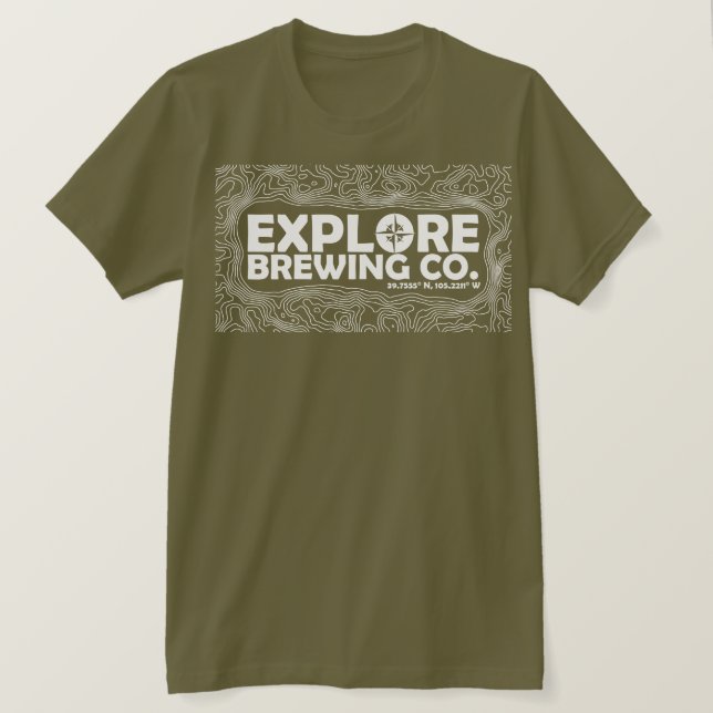 Camiseta Explore la elaboración de la cerveza (la impresión (Anverso del diseño)