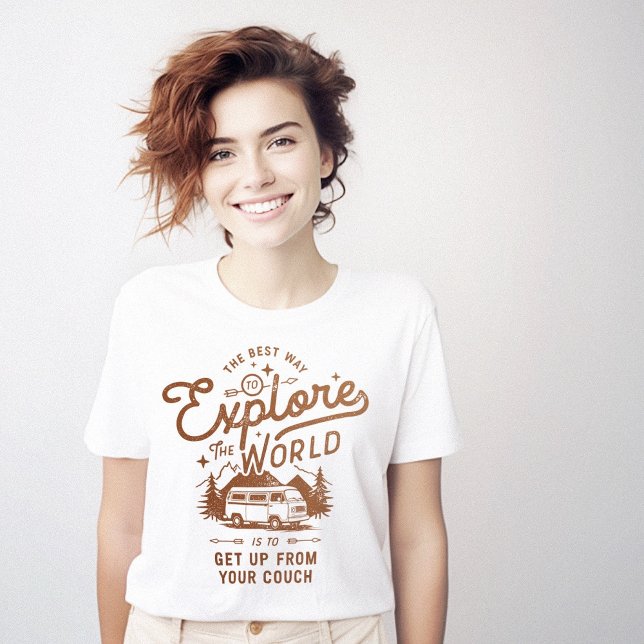 Camiseta Explore la gracia del World Couch (Explore the World Couch Funny T-Shirt)
