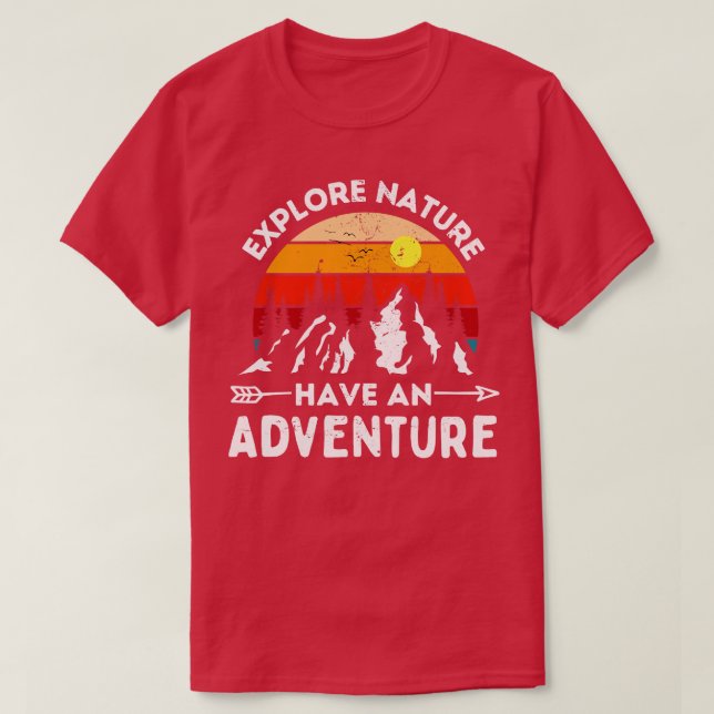 Camiseta Explore la naturaleza y disfrute de una aventura (Diseño del anverso)