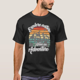 Camiseta Explore La Naturaleza Y Haga Un Senderismo De Aven