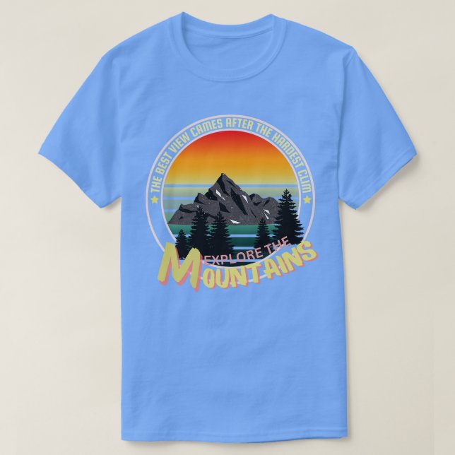 Camiseta Explore las montañas (Diseño del anverso)