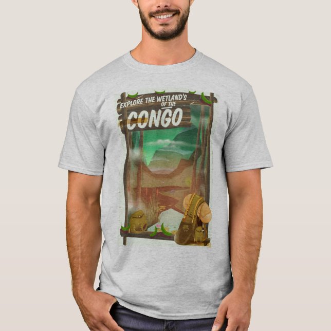 Camiseta Explore los Humedales del Congo (Anverso)