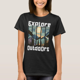 Camiseta Explore Outdoors Landschafts Grafik