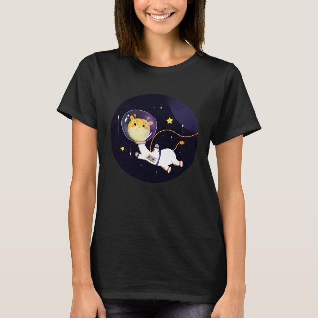 Camiseta Explore the Universe Cute Baby Giraffe Astronaut G (Anverso)