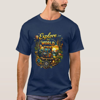 Camiseta Explore The World – Travel Adventure Design