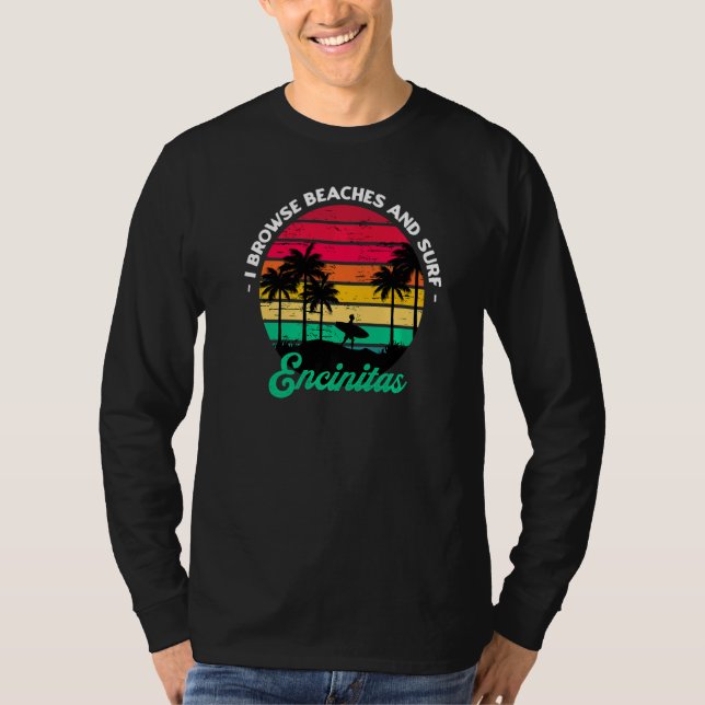 Camiseta Exploro Las Playas Y El Califo De Surf Encinitas (Anverso)