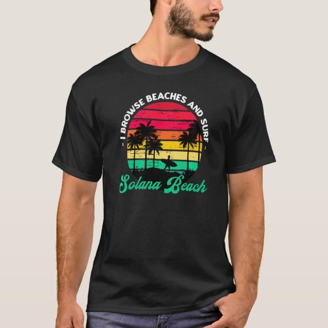 Camiseta Exploro Las Playas Y El Centro De Surf Solana Beac (Anverso)