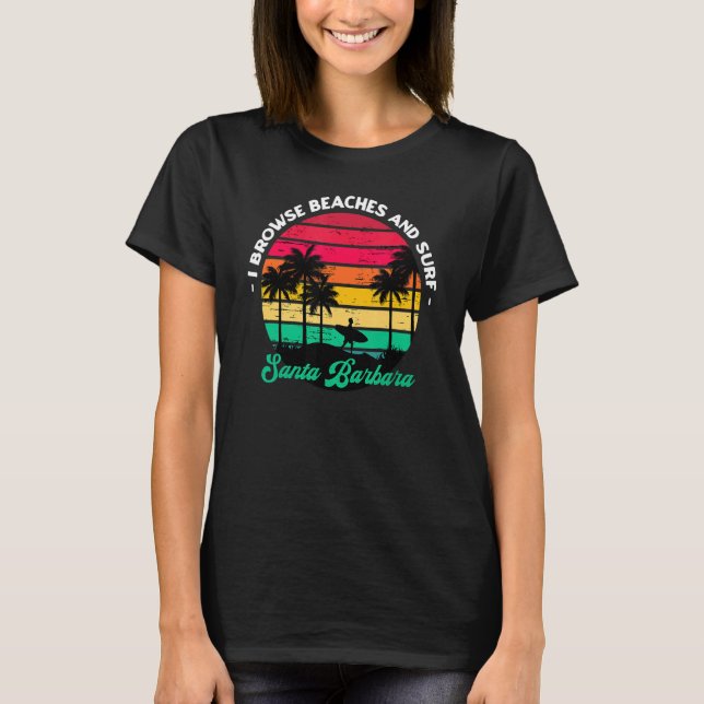 Camiseta Exploro Las Playas Y El Surf De Santa Bárbara (Anverso)