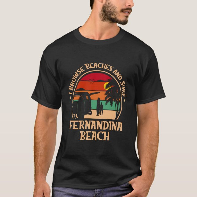 Camiseta Exploro Las Playas Y El Surf Fernandina Beach Surf (Anverso)