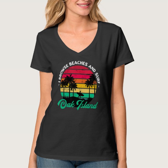 Camiseta Exploro Las Playas Y El Surf Island Surfing North (Anverso)