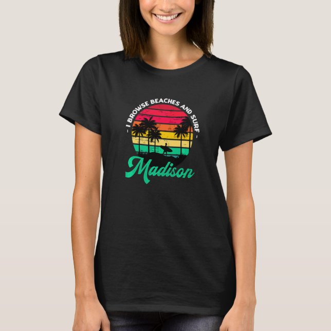 Camiseta Exploro Las Playas Y El Surf Madison Surfing Conne (Anverso)