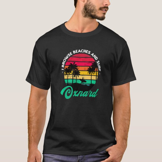 Camiseta Exploro Las Playas Y El Surf Oxnard Surfing Califo (Anverso)