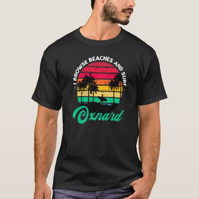 Camiseta Exploro Las Playas Y El Surf Oxnard Surfing Califo (Anverso)