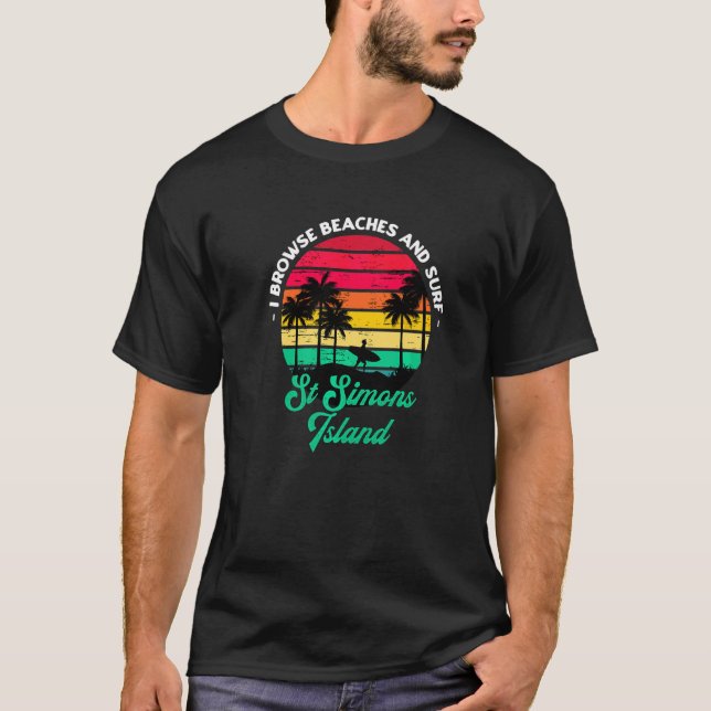 Camiseta Exploro Las Playas Y El Surf St Simons Island Surf (Anverso)
