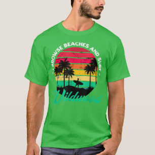 Camiseta Exploro las playas y el surfismo en madera salvaje