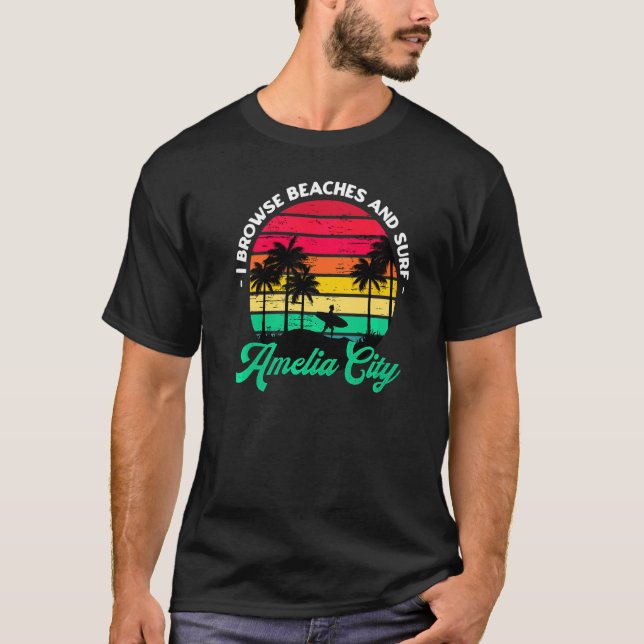 Camiseta Exploro Las Playas Y La Planta De Surf De La Ciuda (Anverso)