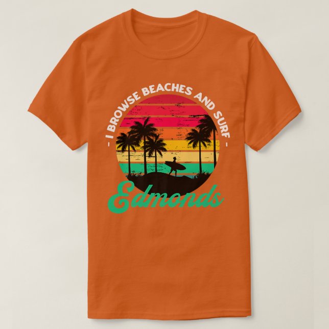 Camiseta Exploro las playas y los yacimientos de surf (Diseño del anverso)