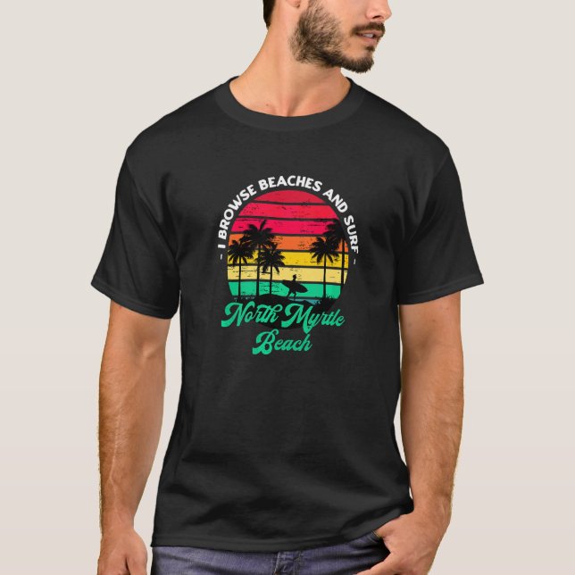 Camiseta Exploro Las Playas Y Practico Surf North Myrtle Be (Anverso)