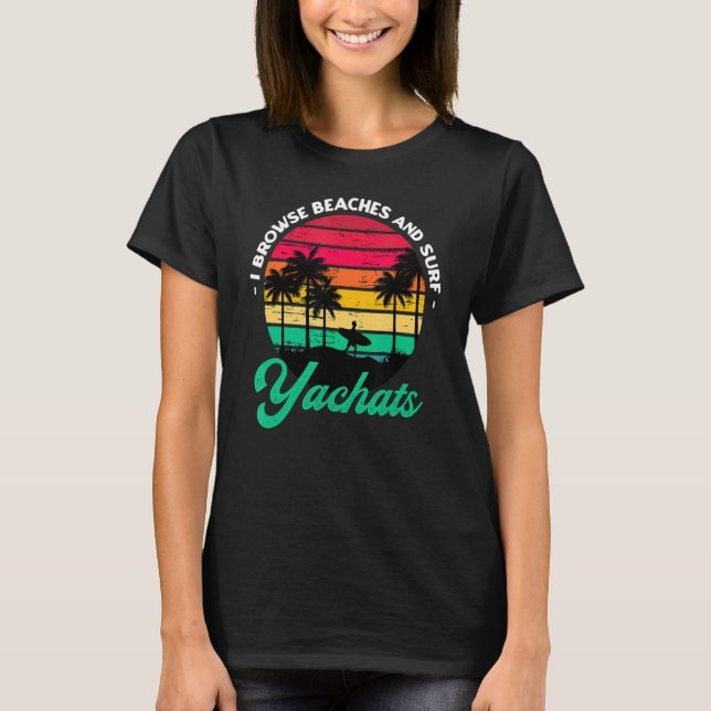 Camiseta Exploro Las Playas Y Yates De Surf (Anverso)