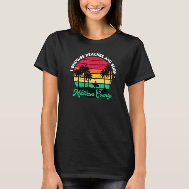 Camiseta Exploro Playas Y Surf Mathews County Surfing V (Anverso)