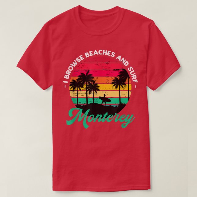 Camiseta Exploro playas y surf Monterey: Calibre (Diseño del anverso)