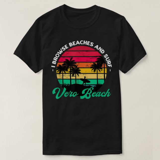 Camiseta Exploro playas y surf Vero Beach Surfing Flori (Diseño del anverso)