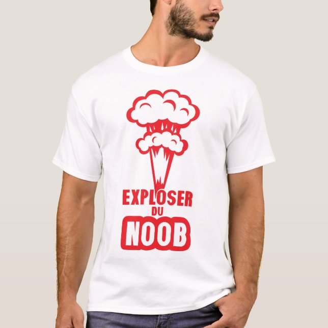 Camiseta exploser du noob gamer bombe dessin (Anverso)