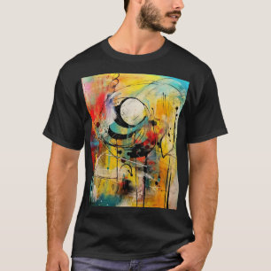 Camiseta Explosión abstracta de colores vibrantes y dinámic
