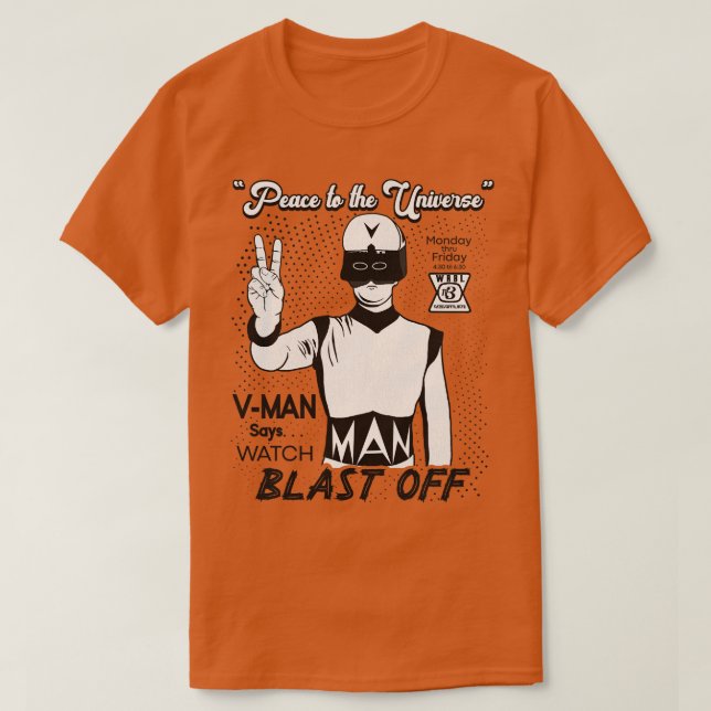 Camiseta Explosión con el horror del VMAN SciFi Columbus Ge (Diseño del anverso)