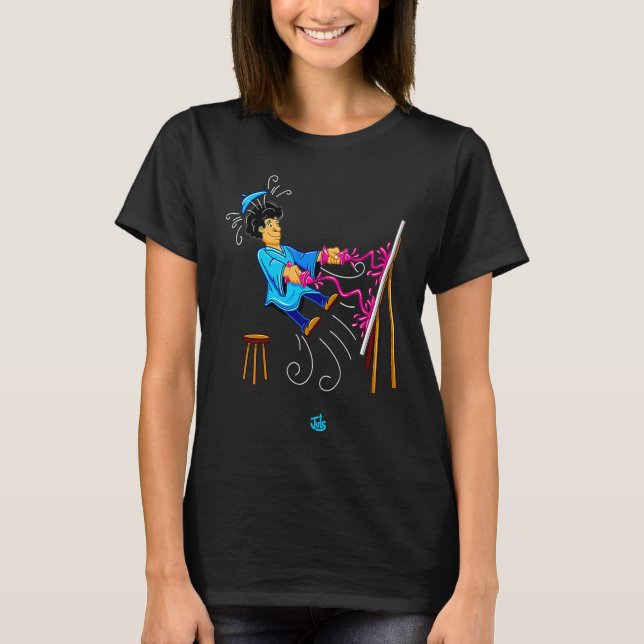 Camiseta Explosión de Arte  Pintura Creativa (Anverso)