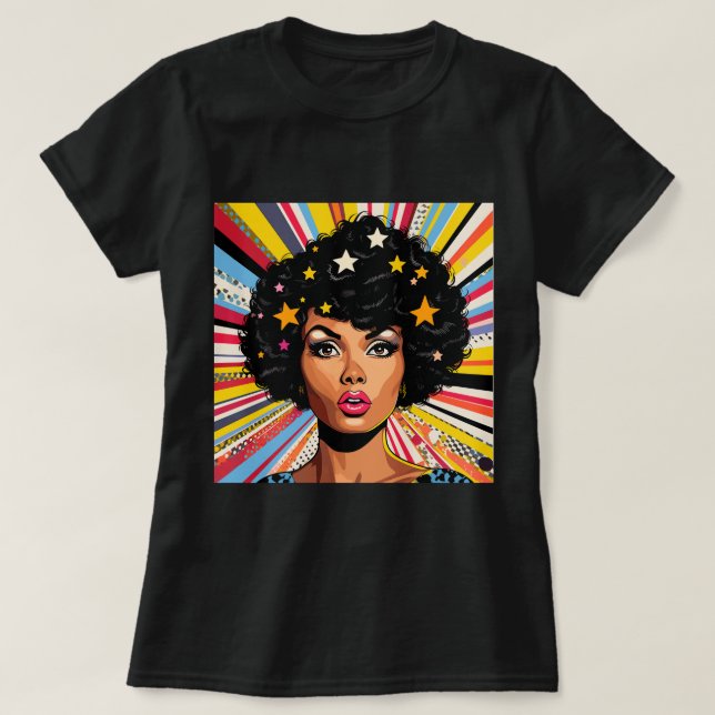 Camiseta Explosión de arte pop (Diseño del anverso)