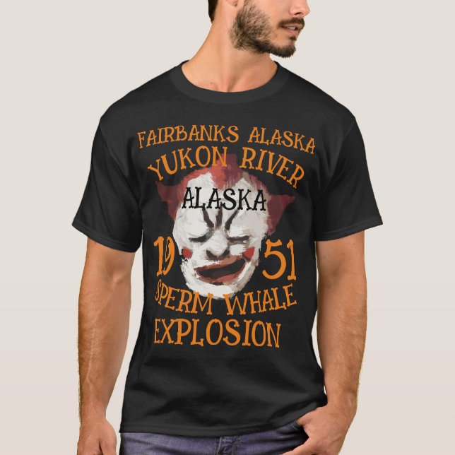 Camiseta Explosión de ballena en esperma RÍO YUKON ALASKA (Anverso)