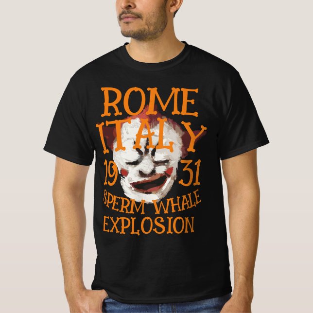 Camiseta Explosión de ballena esperma ROMA ITALIA 1931 (Anverso)